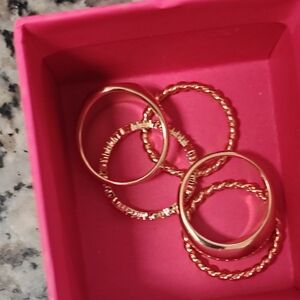 Gold-Tone Stackable Ring Set - Women's Jewelry